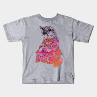 Cat musician Kids T-Shirt